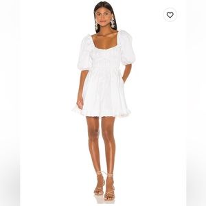For Love and Lemons Jackson Mini Dress XS Ivory